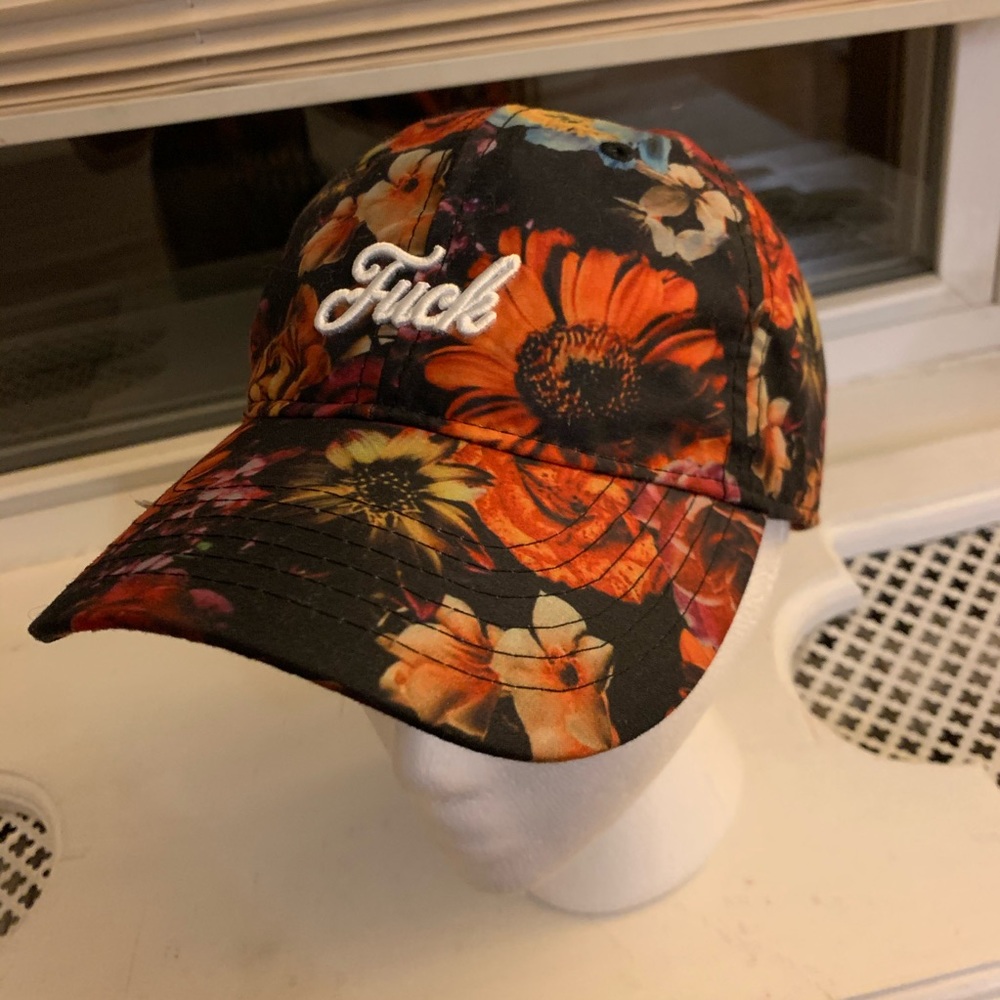 “Fuck” Floral baseball cap